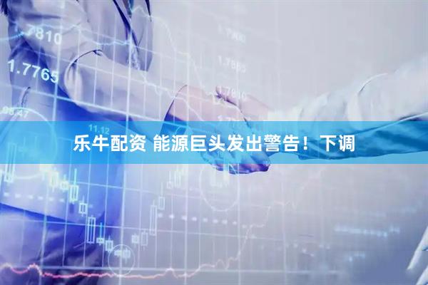 乐牛配资 能源巨头发出警告！下调