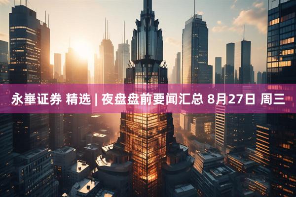 永崋证券 精选 | 夜盘盘前要闻汇总 8月27日 周三